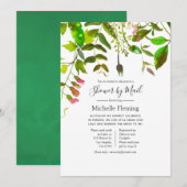 Waterverf Lente Baby of Vrijgezellenfeest per Mail Kaart (Voorkant / Achterkant)