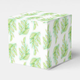 Waterverf lente bladeren groene bruiloft gunst doo bedankdoosjes