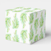 Waterverf lente bladeren groene bruiloft gunst doo bedankdoosjes (Achterkant)