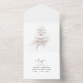 Waterverf Lente bloeiende bomen All In One Uitnodiging (Binnen)