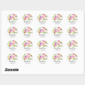 Waterverf lente bloeit Baby shower dank u Ronde Sticker (Vel)