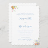 Waterverf Lente Bloem Bruiloft Uitnodiging (Voorkant / Achterkant)