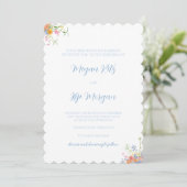 Waterverf Lente Bloem Bruiloft Uitnodiging (Staand voorkant)