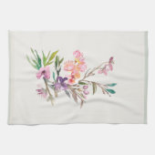 Waterverf lente bloemaccent botanisch theedoek (Horizontaal)