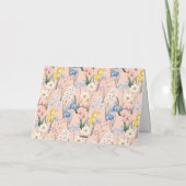 Waterverf Lente Bloemen Botanisch Afstuderen Bedankkaart (Achterkant)