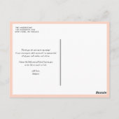 Waterverf Lente Bloemen Botanische Dank u Briefkaart (Achterkant)