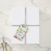 Waterverf Lente bloemen Dank je cadeau Label Cadeaulabel (Met Touw)