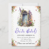 Waterverf Lente bloemen deur nieuwe startpunt Aankondiging (Voorkant)