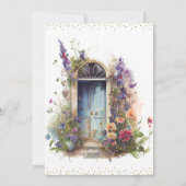 Waterverf Lente bloemen deur nieuwe startpunt Aankondiging (Achterkant)