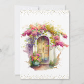 Waterverf Lente bloemen deur nieuwe startpunt Aankondiging (Achterkant)