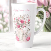 Waterverf Lente bloemen Pasen gepersonaliseerd Latte Mok