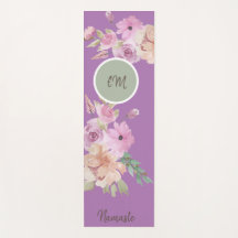 Waterverf Lente Bloemen Patroon Monogram