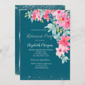 Waterverf Lente Bloemen Pensionering Kaart (Voorkant / Achterkant)