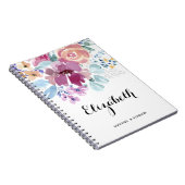 Waterverf Lente Bloemen Posy Custom Notitieboek (Rechterzijde)