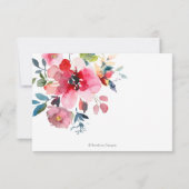 Waterverf Lente Bloemen RSVP Aankondiging (Achterkant)