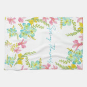 Waterverf lente bloemen theedoek (Horizontaal)