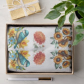 Waterverf lente bloemen & vogels elementen tissuepapier (Geschenk)