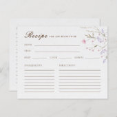 Waterverf Lente Bloemen Vrijgezellenfeest Recept K (Voorkant / Achterkant)