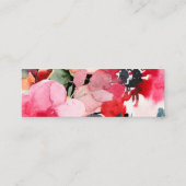 Waterverf Lente Bloemen Website RSVP Behuizing Mini Visitekaartje (Achterkant)