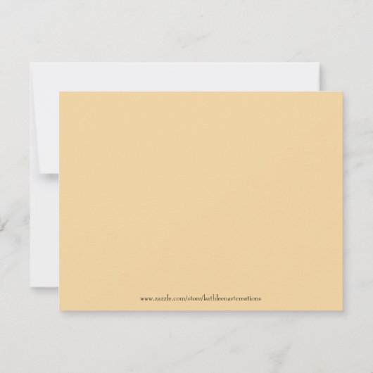 Waterverf Lente Bloemen Wenskaart Bedankkaart (Achterkant)