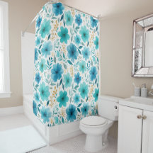 Waterverf Lente Bloemen Zachte Baby Blauwe Bloemen