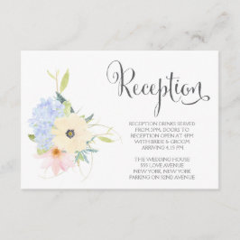 Waterverf lente bloemenbruiloft receptie Kaarten