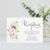 Waterverf lente bloemenbruiloft receptie Kaarten (Staand voorkant)