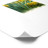 Waterverf Lente Bloemengaas AI Kunst Poster (Hoek)