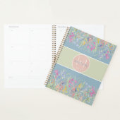 Waterverf lente bloemenmonogram planner (Display)