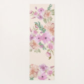 Waterverf lente bloemmotief monogram yogamat (Achterkant)
