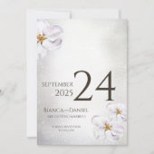 waterverf lente bloesem bruiloft Save the date (Voorkant)