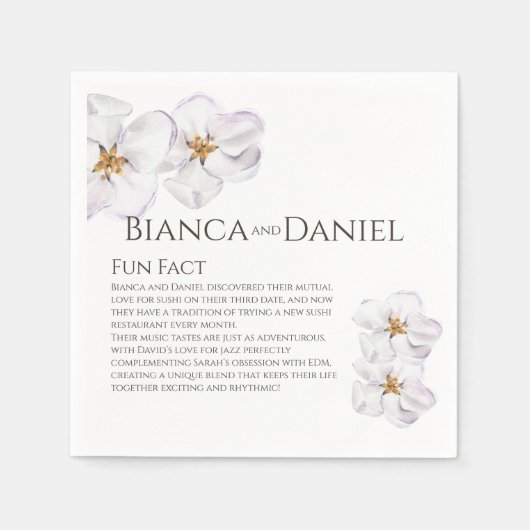 waterverf lente bloesem servetten Leuke feiten (Voorkant)