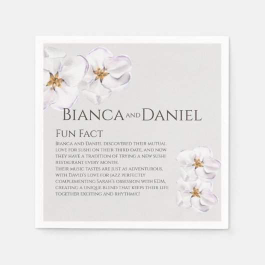 waterverf lente bloesem servetten Leuke feiten (Voorkant)