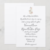 Waterverf Lente Botanical Wedding Invitation Kaart (Voorkant / Achterkant)