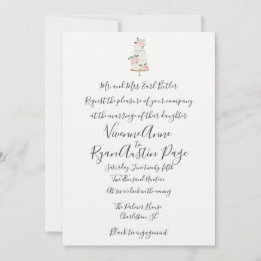Waterverf Lente Botanical Wedding Invitation Kaart