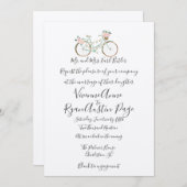 Waterverf Lente Botanical Wedding Invitation Kaart (Voorkant / Achterkant)