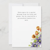 Waterverf lente bruiloft bedankkaart (Achterkant)