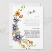 Waterverf lente bruiloft kaart (Achterkant)