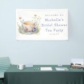 Waterverf Lente Bruiloftsontbijt Theepartij Welkom Spandoek (Beurs)