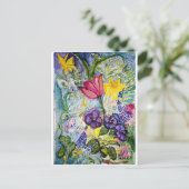 Waterverf lente-Floral Briefkaart (Staand voorkant)