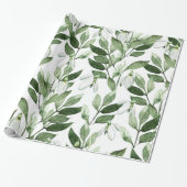 Waterverf Lente Flowers Cadeaupapier (Uitgerold)