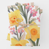 Waterverf Lente Flowers Inpakpapier Vel (In situ)