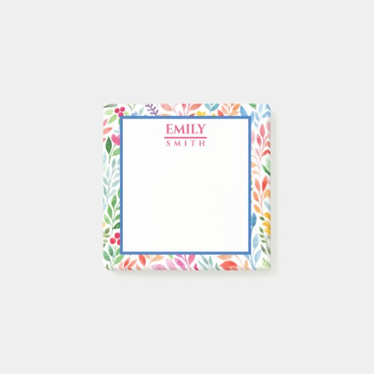 Waterverf Lente Flowers Post-it® Notes (Voorkant)