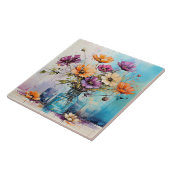 Waterverf Lente Flowers Tegeltje (Zijkant)