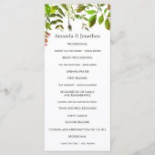 Waterverf Lente Foliage Trouwprogramma Programmakaart (Voorkant)