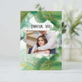 Waterverf Lente Groen Dank u Kaarten (Staand voorkant)