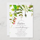 Waterverf lente groen doopsel kaart (Voorkant)