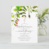 Waterverf Lente Groen Eerste Communie Kaart (Staand voorkant)