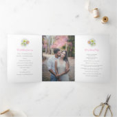 Waterverf lente hellebore bloemetjes trouwfoto's drieluik programma (Binnen)