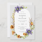 Waterverf lente huwelijkswedstrijd kaart (Voorkant)